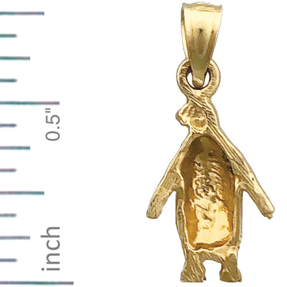 14K Gold Antarctic Penguin Charm