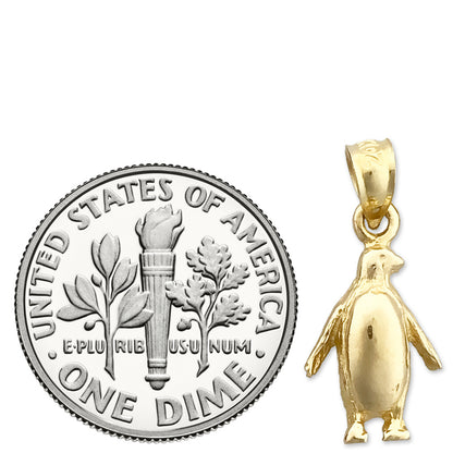 14K Gold Antarctic Penguin Charm