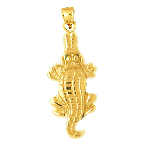 14K Gold Alligator Charm