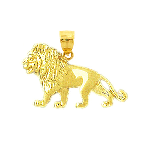 14K Gold 24MM Lion Charm