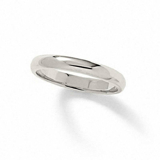 Men's 3.0mm Wedding Band in Solid 14K White Gold
