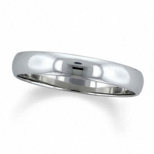 Ladies' 4mm Wedding Band in Solid 14K White Gold