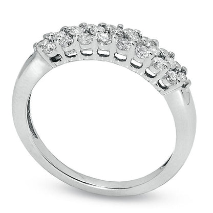 0.50 CT. T.W. Natural Diamond Anniversary Band in Solid 14K White Gold