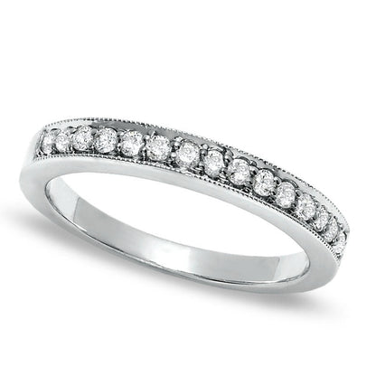 0.25 CT. T.W. Natural Diamond Stackable Band in Solid 14K White Gold