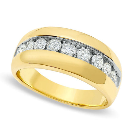 Men's 1.0 CT. T.W. Natural Diamond Band in Solid 14K Gold