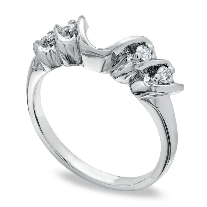 0.10 CT. T.W. Natural Clarity Enhanced Diamond Solitaire Enhancer in Solid 14K White Gold