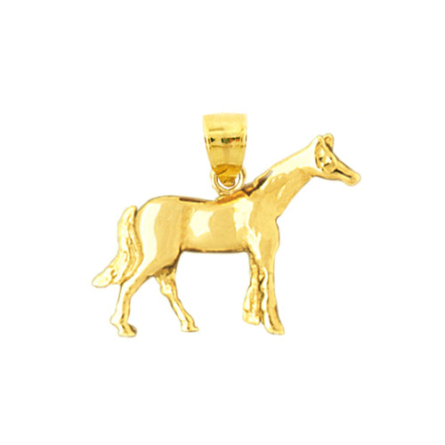 14K Gold 20MM Horse Charm