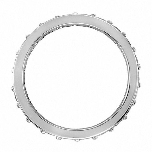 1.0 CT. T.W. Certified Natural Diamond Eternity Wedding Band in Solid 14K White Gold