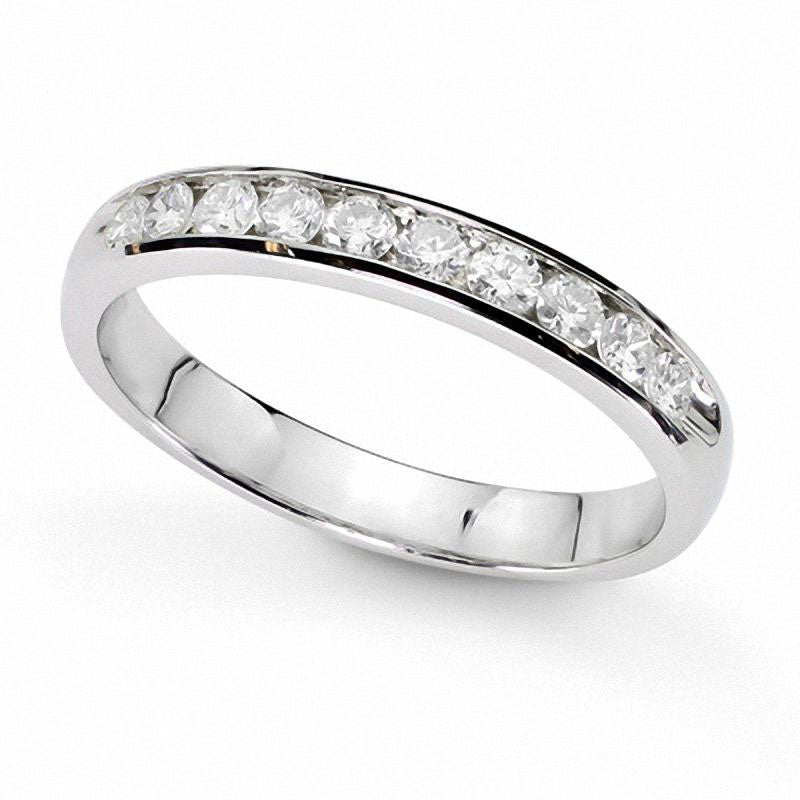 1.0 CT. T.W. Natural Diamond Bridal Engagement Ring Set in Solid 14K White Gold
