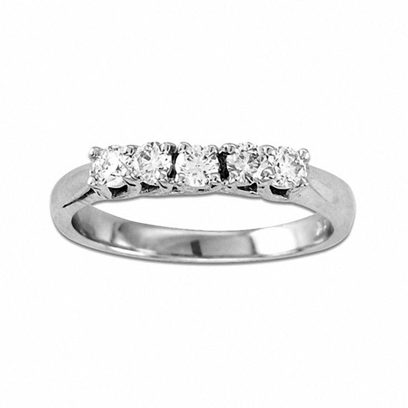 0.75 CT. T.W. Natural Diamond Semi-Mount Bridal Engagement Ring Set in Solid 14K White Gold