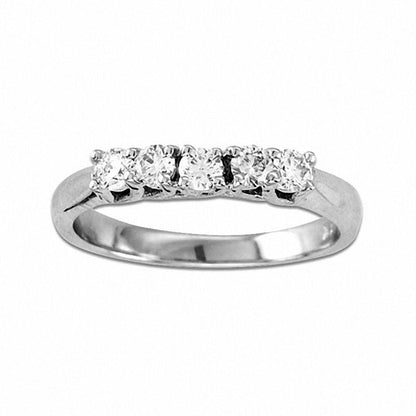 0.75 CT. T.W. Natural Diamond Semi-Mount Bridal Engagement Ring Set in Solid 14K White Gold