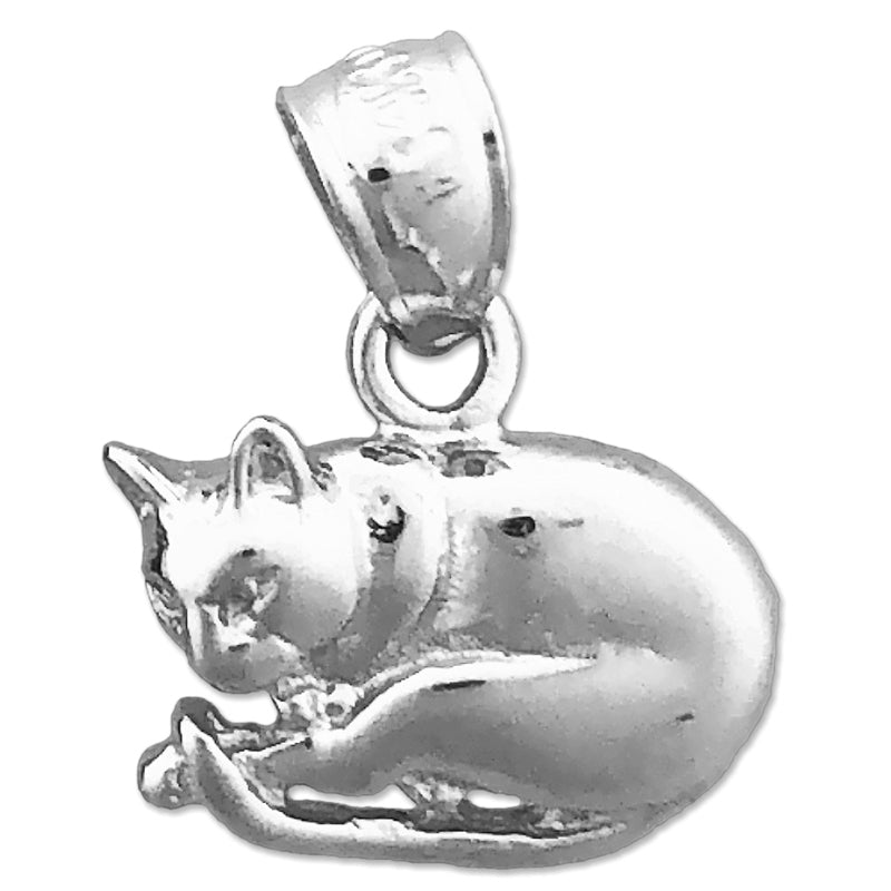 14K Gold 13MM Cat Charm