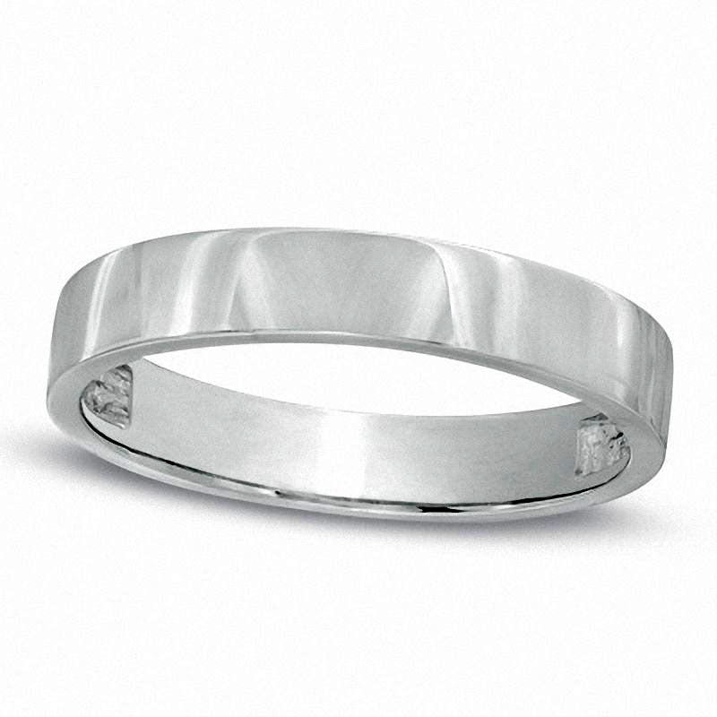 Men's 4.0mm Wedding Band in Solid 10K White Gold