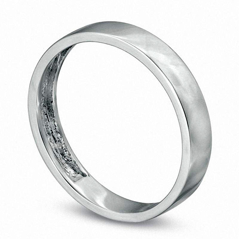 Men's 4.0mm Wedding Band in Solid 10K White Gold