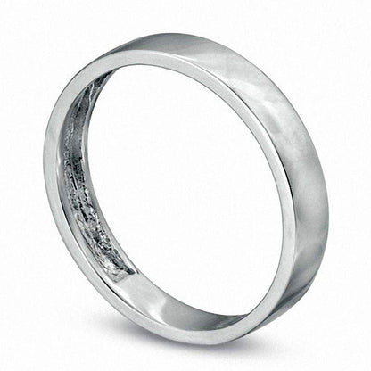 Men's 4.0mm Wedding Band in Solid 10K White Gold