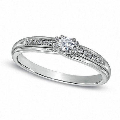 0.13 CT. T.W. Natural Diamond Promise Ring in Sterling Silver
