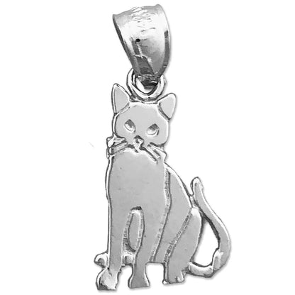 14K Gold 15MM Cat Mini Charm