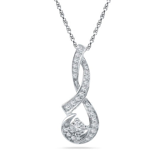 0.17 CT. T.W. Natural Diamond Pendant in Sterling Silver