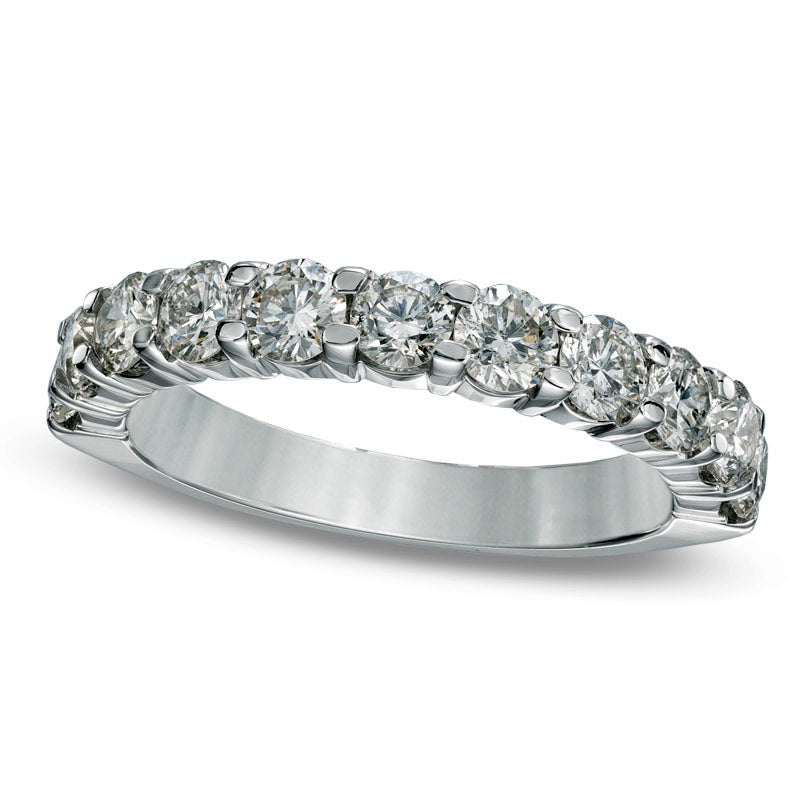 1.5 CT. T.W. Natural Diamond Band in Solid 14K White Gold