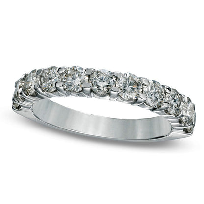 1.5 CT. T.W. Natural Diamond Band in Solid 14K White Gold