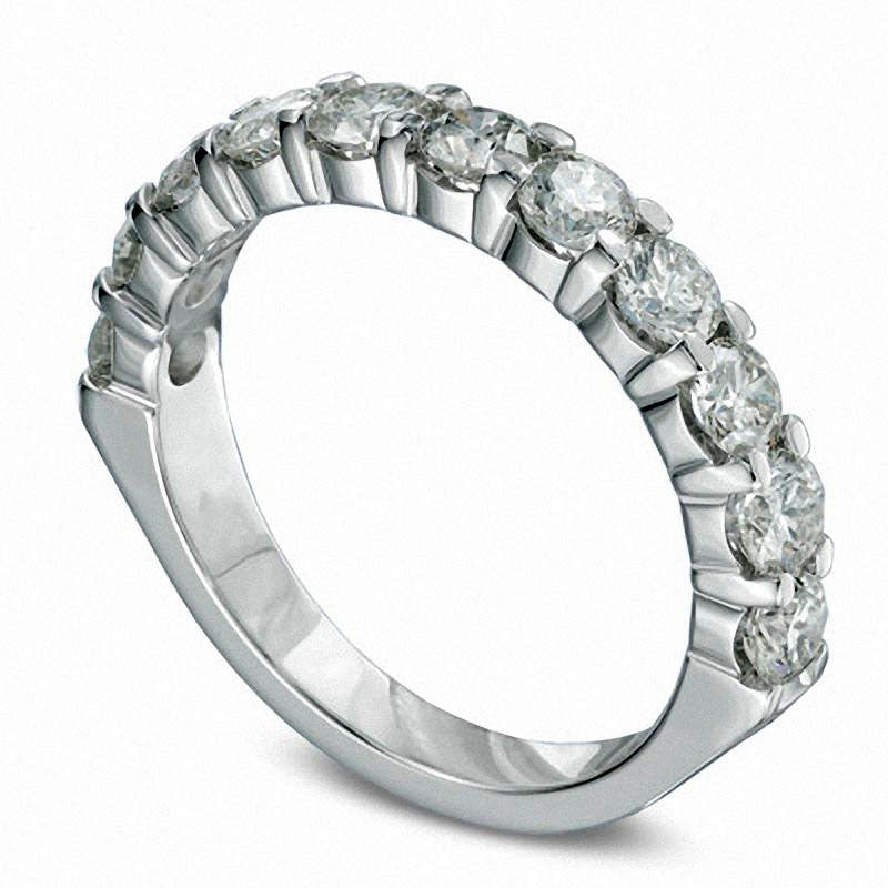 1.5 CT. T.W. Natural Diamond Band in Solid 14K White Gold