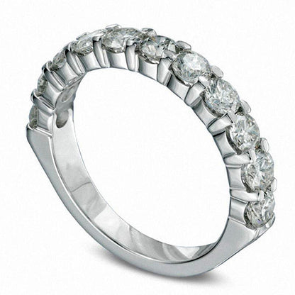 1.5 CT. T.W. Natural Diamond Band in Solid 14K White Gold