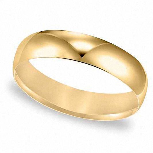 Ladies' 5.0mm Comfort Fit Wedding Band in Solid 14K Gold