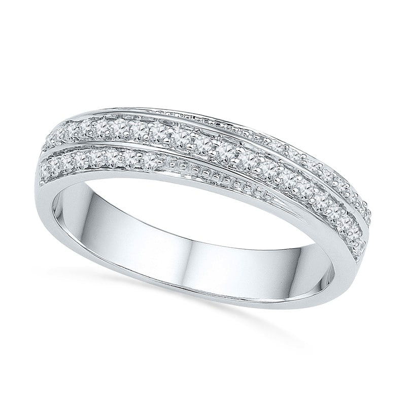 0.25 CT. T.W. Natural Diamond Band in Solid 10K White Gold