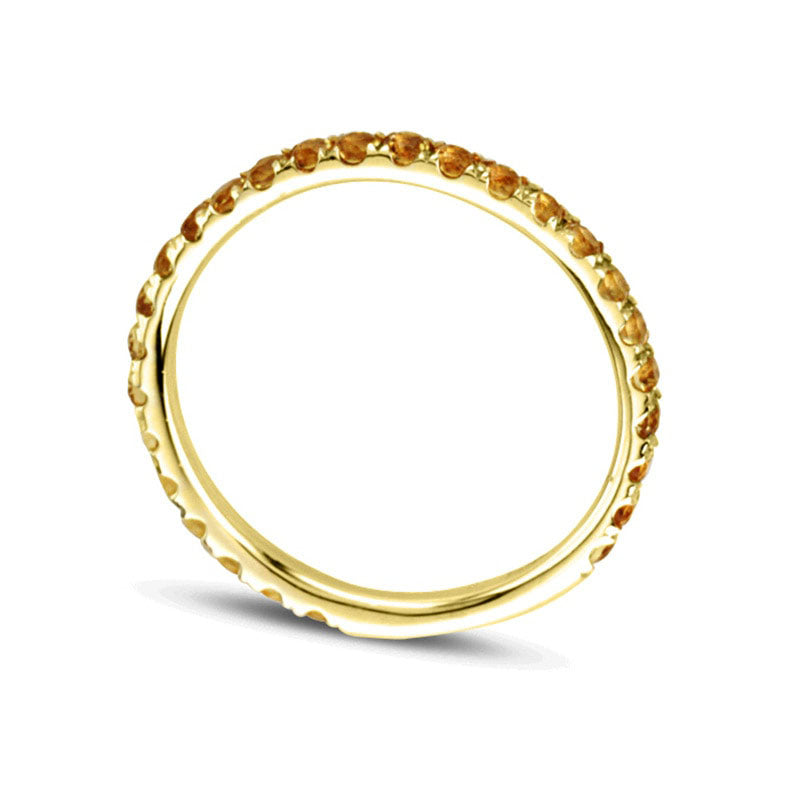 Citrine Eternity Band in Solid 14K Gold