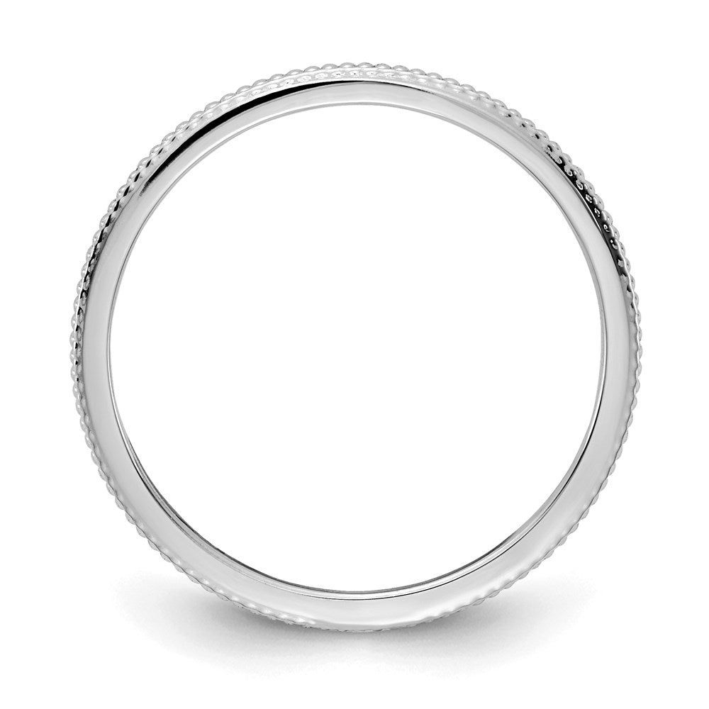 10k white gold 1 2mm bead stackable band 1stk18 120w 8