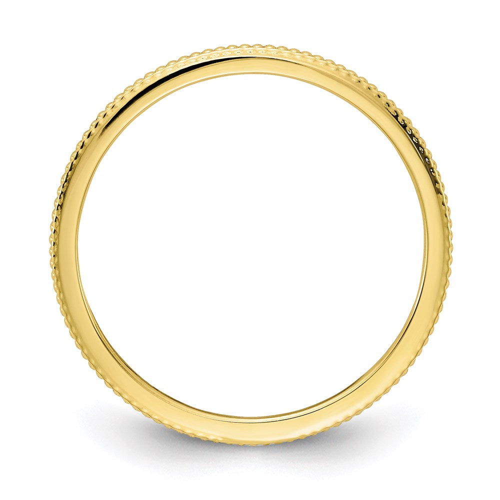 10k gold 1 2mm bead stackable band 1stk18 120y 8 5