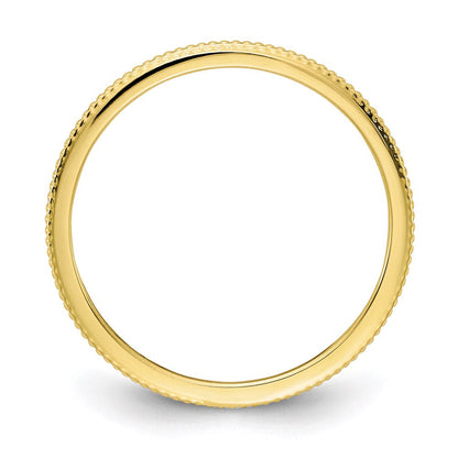 10k gold 1 2mm bead stackable band 1stk18 120y 8 5
