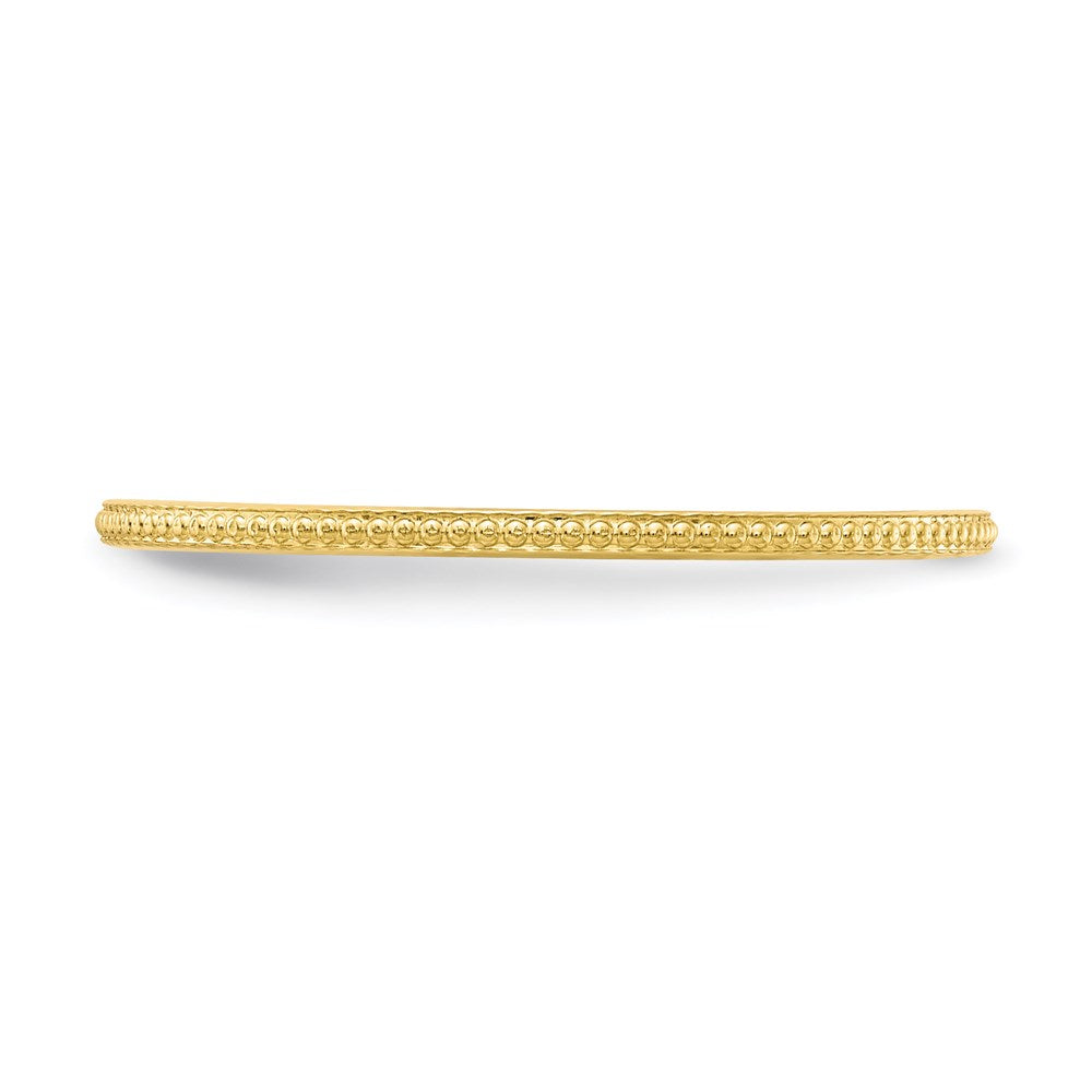 10k gold 1 2mm bead stackable band 1stk18 120y 5