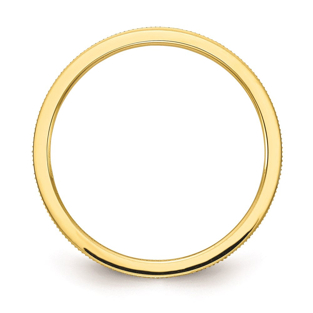 10k gold 1 2mm lind pattern stackable band 1stk21 120y 7 5