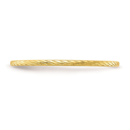 10k gold 1 2mm twisted wire pattern stackable band 1stk22 120y 8 5