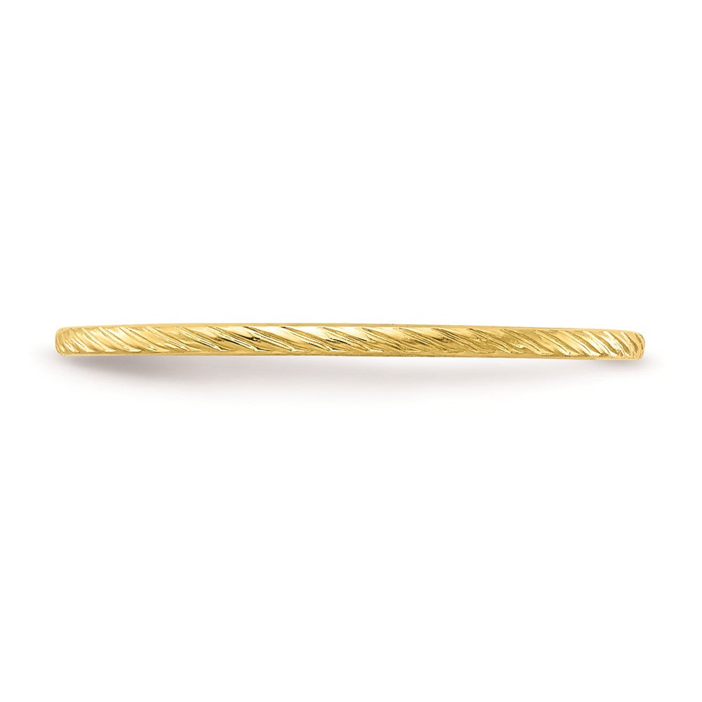 10k gold 1 2mm twisted wire pattern stackable band 1stk22 120y 4 5