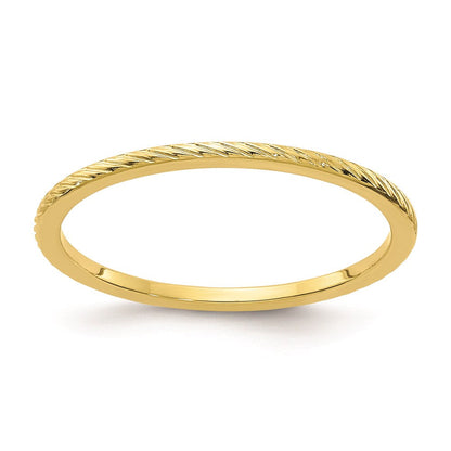 10k gold 1 2mm twisted wire pattern stackable band 1stk22 120y 7 5