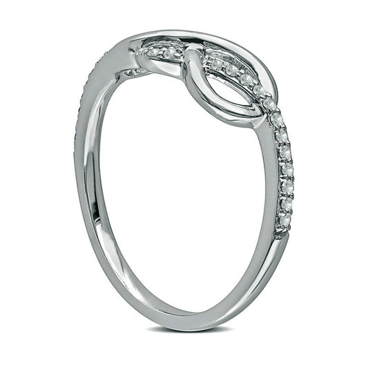 0.13 CT. T.W. Natural Diamond Infinity Ring in Solid 10K White Gold