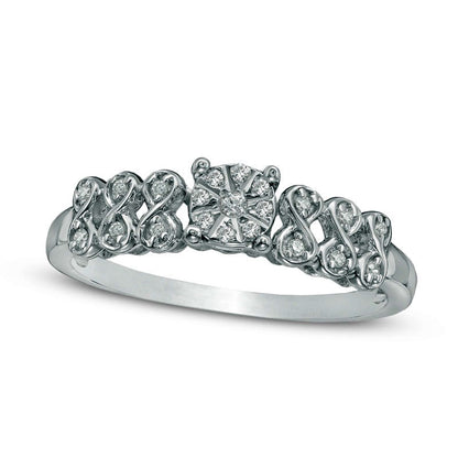 0.10 CT. T.W. Natural Diamond Infinity Promise Ring in Sterling Silver