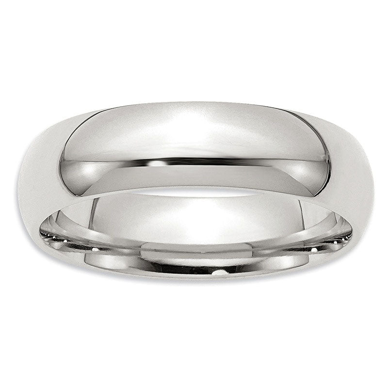 Men's 6.0mm Comfort Fit Wedding Band in Sterling Silver