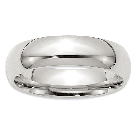 Men's 6.0mm Comfort Fit Wedding Band in Sterling Silver