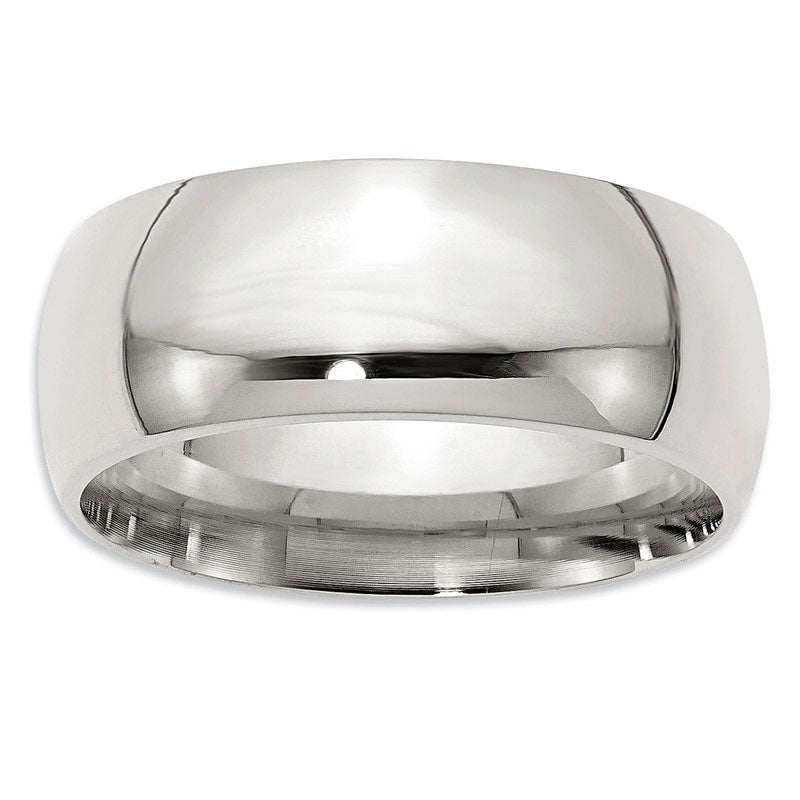 Men's 9.0mm Comfort Fit Wedding Band in Sterling Silver