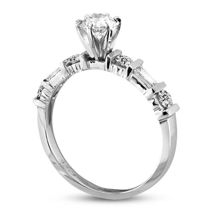 1.0 CT. T.W. Natural Diamond Engagement Ring in Solid 14K White Gold