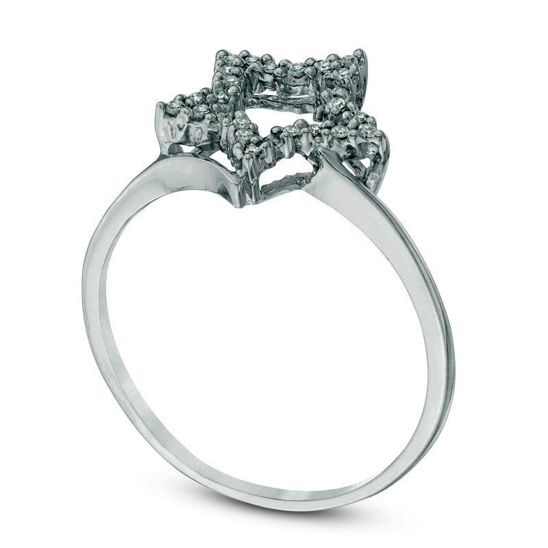 0.10 CT. T.W. Natural Diamond Star Ring in Sterling Silver