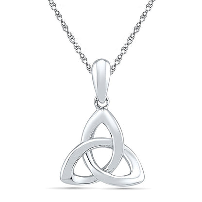 Celtic Trinity Knot Pendant in 10K White Gold