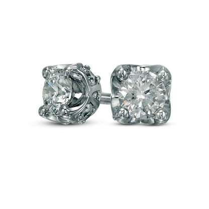 0.38 CT. T.W. Diamond Stud Earrings in 10K White Gold