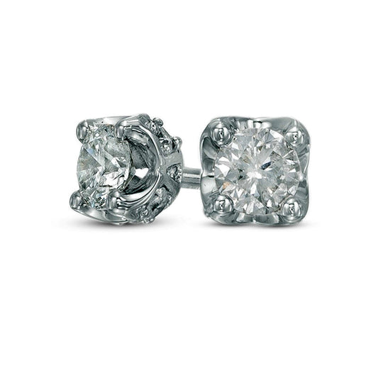 0.38 CT. T.W. Diamond Stud Earrings in 10K White Gold