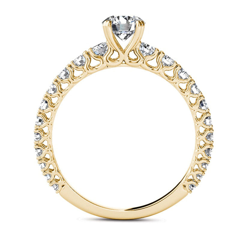 1.0 CT. T.W. Natural Diamond Engagement Ring in Solid 14K Gold