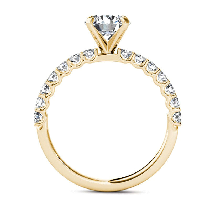 1.0 CT. T.W. Natural Diamond Engagement Ring in Solid 14K Gold