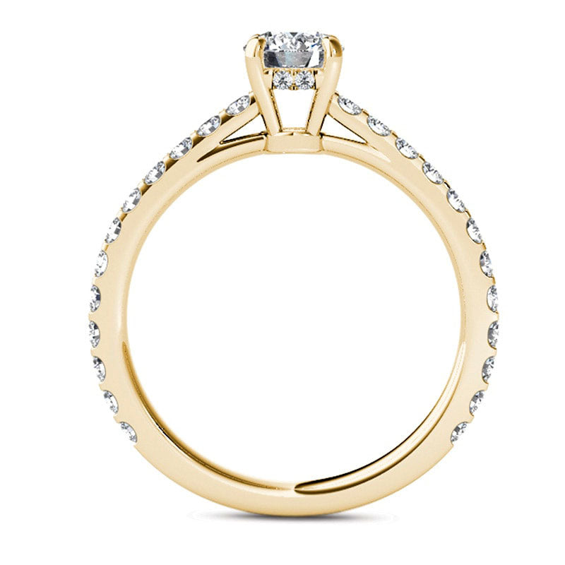 1.0 CT. T.W. Natural Diamond Engagement Ring in Solid 14K Gold